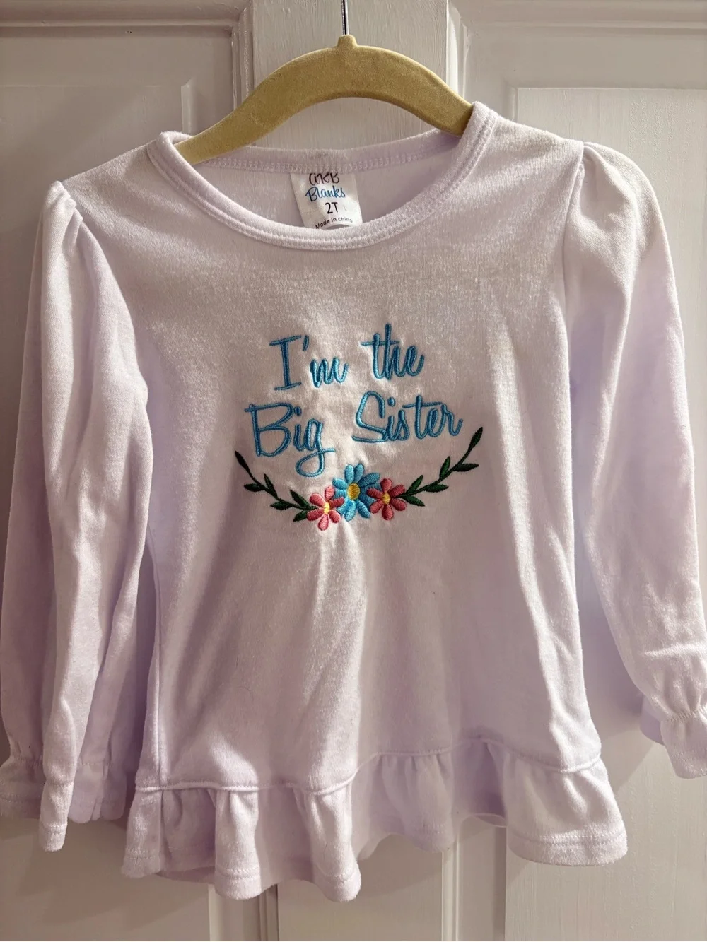 'I'm the Big Sister' Embroidery